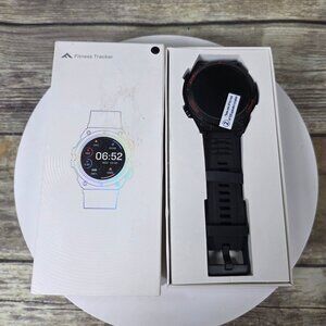 NIOB Digital Fitness Tracker Watch Black S66 Touchscreen Heart Rate Monitor Wate